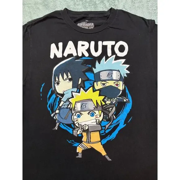 Naruto Shippuden Black Graphic T-Shirt Size US UK Medium - Picture 3 of 8